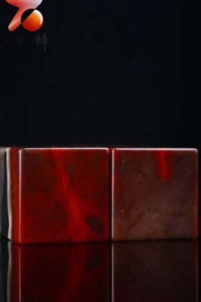 天然壽山石 五彩奇石對章【瑞獸圖】6