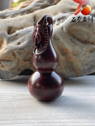 印度小葉紫檀高油密樹心料 湘工手作【福祿（葫蘆）】1