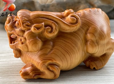 焦糖味重油料城口崖柏手把件 《瑞獸貔貅》3