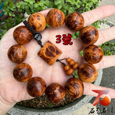 一物一拍 天然太行崖柏雪花釘瘤20mm手珠3