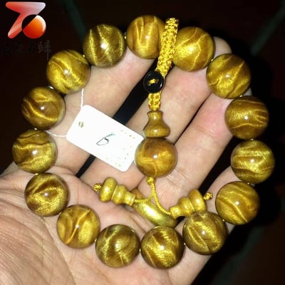 千年精粹 傳世之選 金絲楠木小葉楨楠千年老料龍膽王15mm手串6