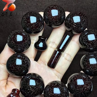 印度小葉紫檀老料 泥料黑珍珠25mm手珠【牛轉乾坤】3