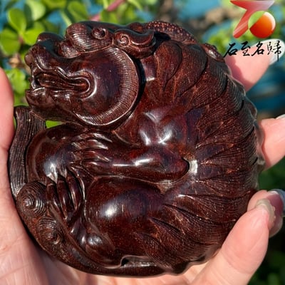 天然 印度小葉紫檀二膘料滿金星 湘工精雕  【有求必應】3