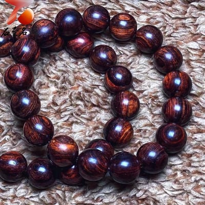 海南黃花梨 紫油梨老料12mm/10mm手珠8