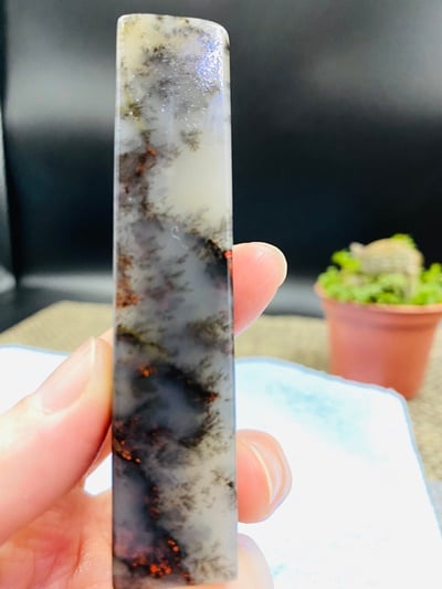 羊脂玉水草雞血章2