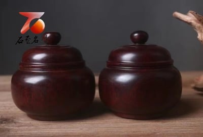 印度小葉紫檀高油密製品【好事成雙-茶葉罐】6