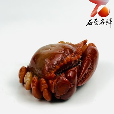 老撾石手工精雕 張國民老師作品【朱甲納福・橫行天下】7