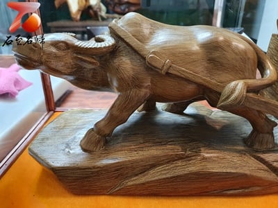 大師級雕工 海南沉香收藏【牛氣沖天-財源滾滾】2