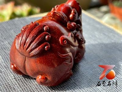 印度小葉紫檀高油密二膘材質 湘工手作【貔貅】5