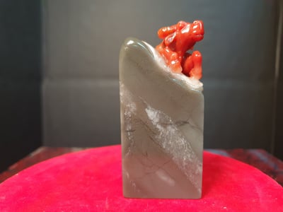 極品重器壽山石印章【鴻運當頭】2