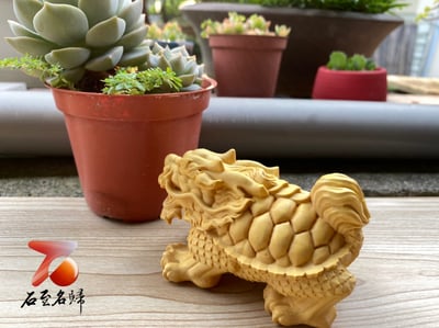 黃楊木精雕擺件【龍龜】木雕龍龜4