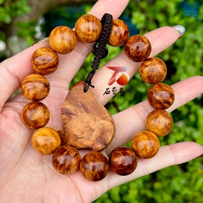 一物一拍 天然太行崖柏野生料 龍膽紋15mm手串5