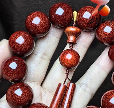 正宗印度小葉紫檀老料18mm×13顆6