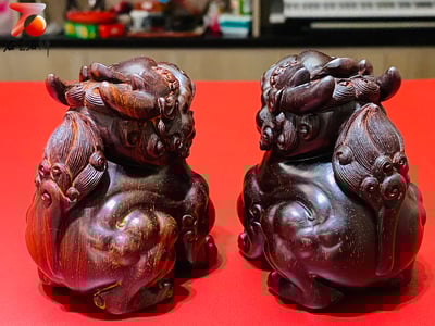 印度小葉紫檀高油密二膘料 湘工手作【瑞獸貔貅】3