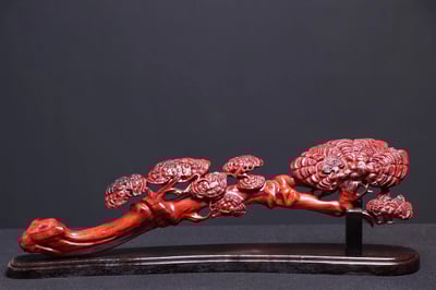 印度小葉紫檀【靈芝如意】1