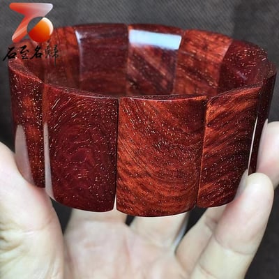 帝王之木印度小葉紫檀老料爆滿金星  高油密 玻璃底【手牌/手串】6