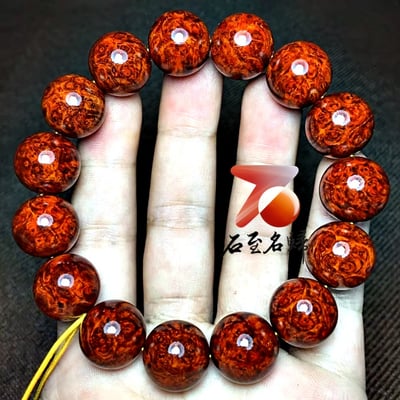 印度小葉紫檀15mm極品爆滿纓子瘤疤【文曲星】2