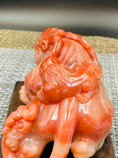 寮國頂級保利石 結晶芙蓉體帶蘿蔔絲【上古神獸】5