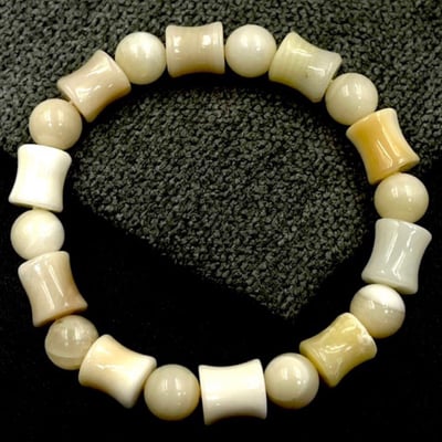 台灣現貨 佛教七寶之一 純天然硨磲整料車製 無硨磲粉黏劑合成 【硨磲系列】10mm/12mm/20mm/古珠/圓珠項鍊/保健球/如意7