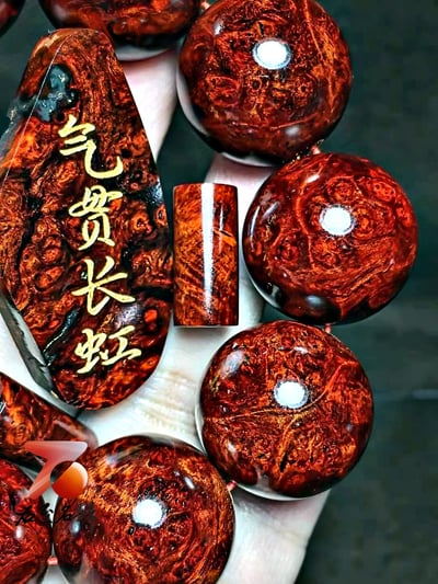 印度小葉紫檀手珠【氣貫長虹】經典瘤疤料 25mm×10顆6