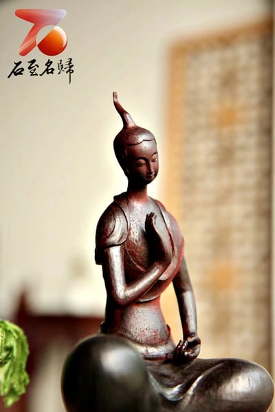 印度小葉紫檀拆房老料清刀製作【北魏佛】5