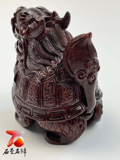 印度小葉紫檀高油密材質 湘工手作二膘料【龍龜】6