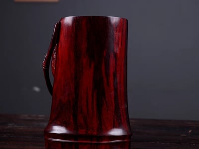 印度小葉紫檀【知足常樂-筆筒】5