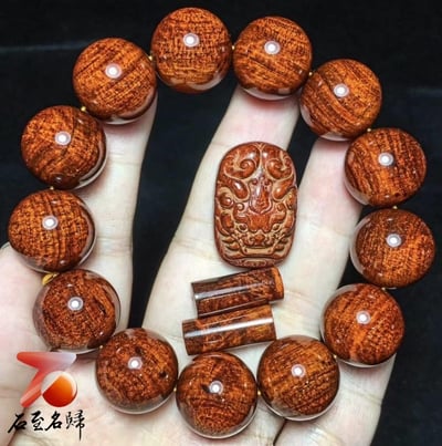 超美印度小葉紫檀18mm×13顆【貔貅】8