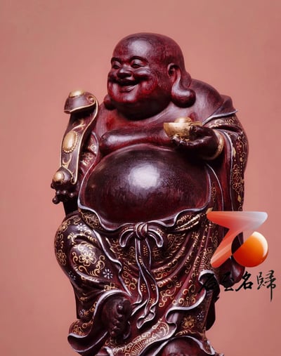 印度小葉紫檀清刀精雕 【如意彌勒佛】2