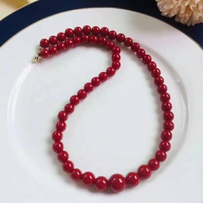 紅珊瑚項鍊+10mm手珠套組3