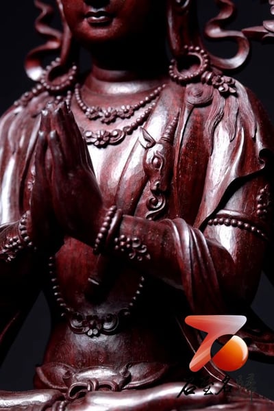 印度小葉紫檀 大師作品【四臂觀音】6