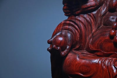 印度小葉紫檀清刀款【戲獅彌勒】5