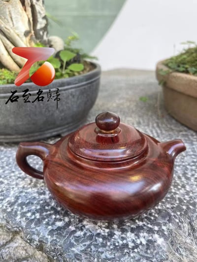 精選印度小葉紫檀高油性老料 重量393克【把把壺】2