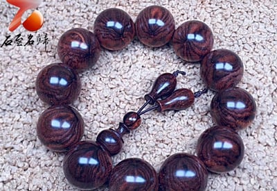 海南黃花梨 極品蜘蛛紋 千年野生林老油梨20mm手珠 重量47.9公克1