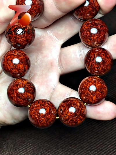 印度小葉紫檀超爆滿瘤疤20mm手珠【威震星辰】5