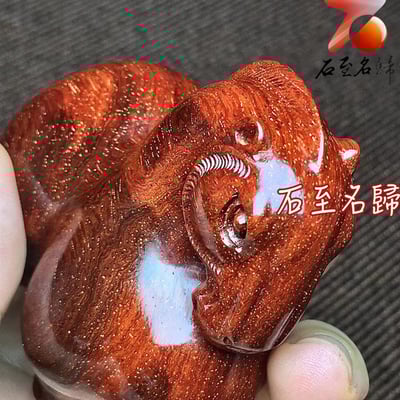 印度小葉紫檀老料滿金星 馬年開運手把件【盛世神駿】4