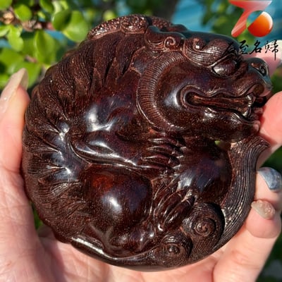 天然 印度小葉紫檀二膘料滿金星 湘工精雕  【有求必應】1