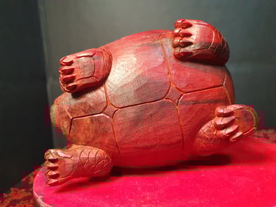 精選印度小葉紫檀實心料製【3號招財龍龜】6