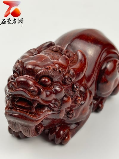 精選印度小葉紫檀二膘料【貔貅】16