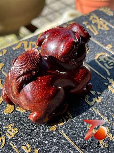 印度小葉紫檀高油密二膘材質 湘工手作【貔貅】4