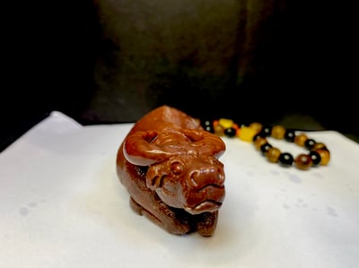 月尾紫手把件【紅紅火火】3