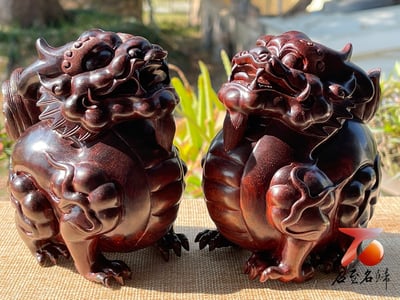 印度小葉紫檀 高油密料【招財貔貅】1