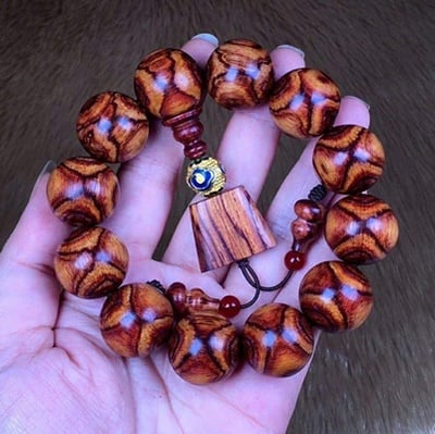 驚艷亮相 海南黃花梨野生干料19.5手珠5