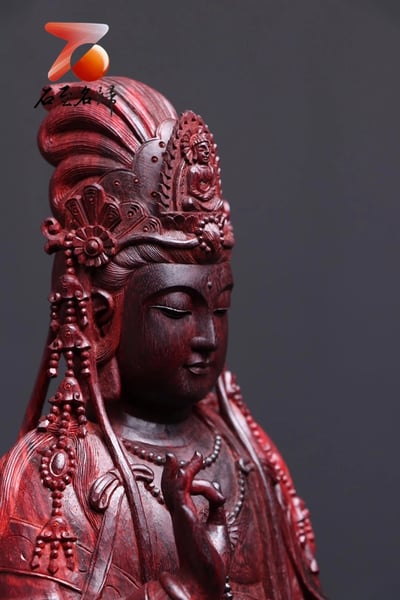 印度小葉紫檀 手工清刀【南海觀音】3