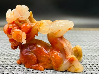 壽山石芙蓉體【陸路發-梅花鹿雕件】2