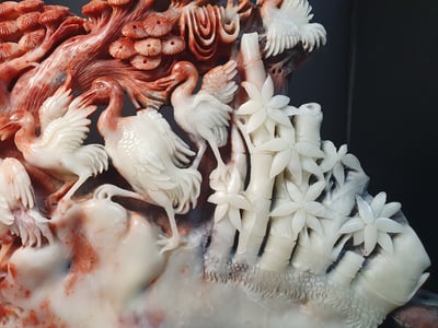 壽山石擺件【松鶴延年】4