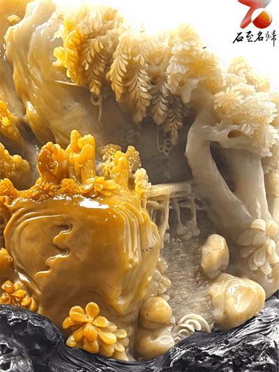 老撾北部田黃石【山水圖】4