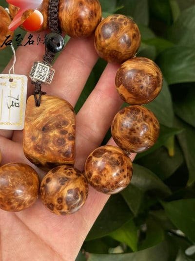 太行崖柏極品雲紋纓子瘤20mm手珠 7號2