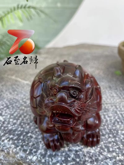 印度小葉紫檀實心泥料 魚鱗底+金星【招財龍龜】3