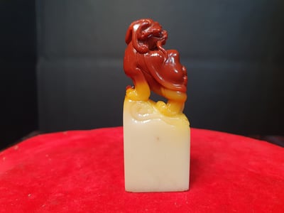 極品芙蓉滿朱砂滿結晶印章【鴻運當頭】3